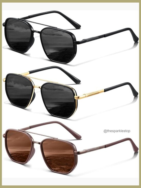 Polarized Aviator Sunglasses with Metal Frame UV Protection main image 6